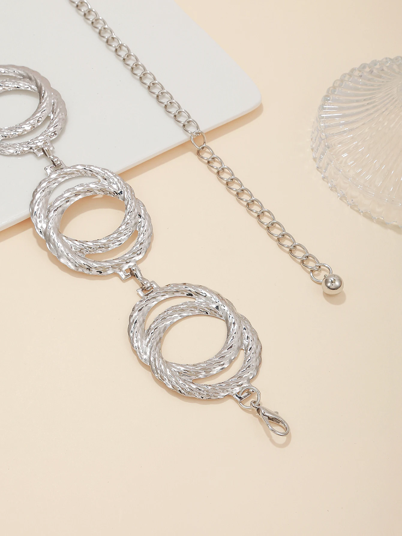 2024 Metal Circle Chain Ladies Dress Belt Gold Color Belt For Women Fashion Long Tassel Female Waist Chain Belt