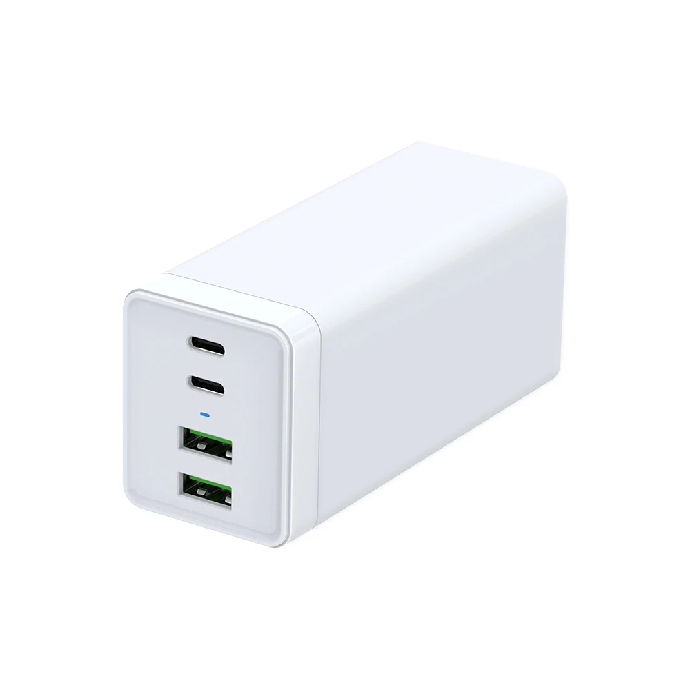 Pd 100w Compact Size High Power 4 Ports Dual Pd 100w Gan Desktop  Usb Wall Charger With Ac Cord Fast Charger