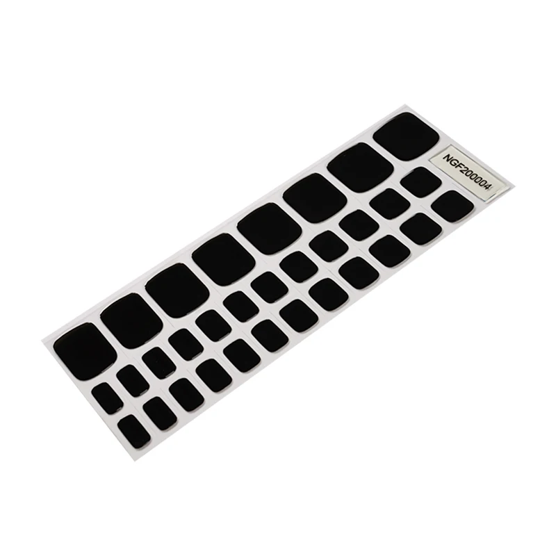 Gel Polish Semi Cured Toe 3D Nail Wraps Toe Nail Wraps Strips for Feet