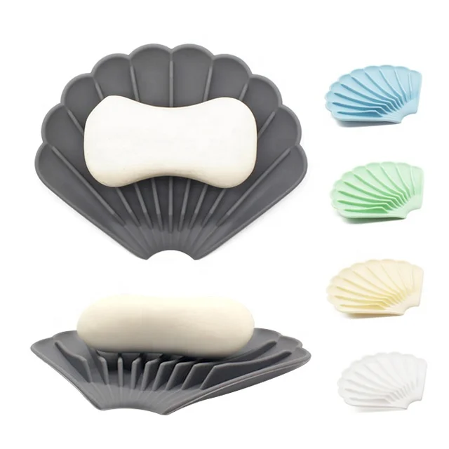 Wholesale High quality Custom Creative Silicone Soap Box Bathroom Kitchen Non-slip Soap Tray Soap Storage Holder Eco friendly