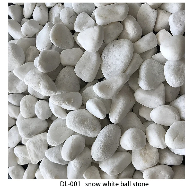 high quality  DL-001 snow white for landscaping and  Decorative Garden pebbles stone tumbled