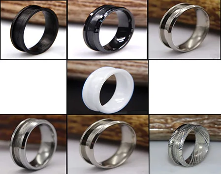 
POYA 8 мм пустые белые керамические обручальные кольца удобные подходящие пустые кольца для инкрустации 