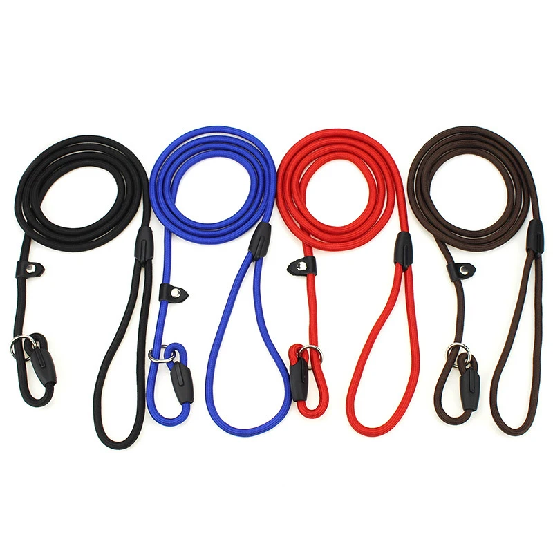 Factory Wholesale Nylon Dog Leash Durable Pet Leash P Chain Dog Walking Leash