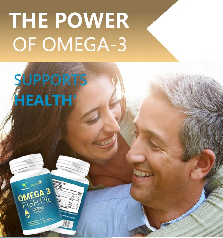 Marine Omega 3 Softgel Wholesale Supplement Fish Oil Omega 3 1000mg Softgel Capsules for Skin