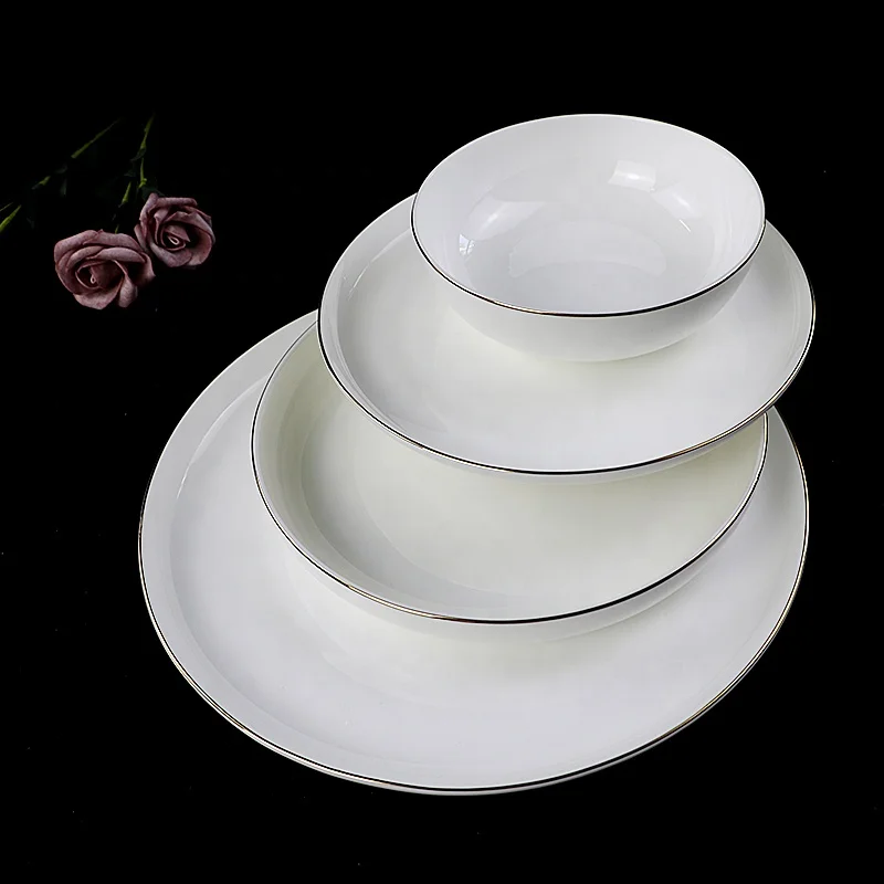 24pcs  dinner set luxury modern dinnerware gold china dinner set gold luxury dinnerware sets for 6 people