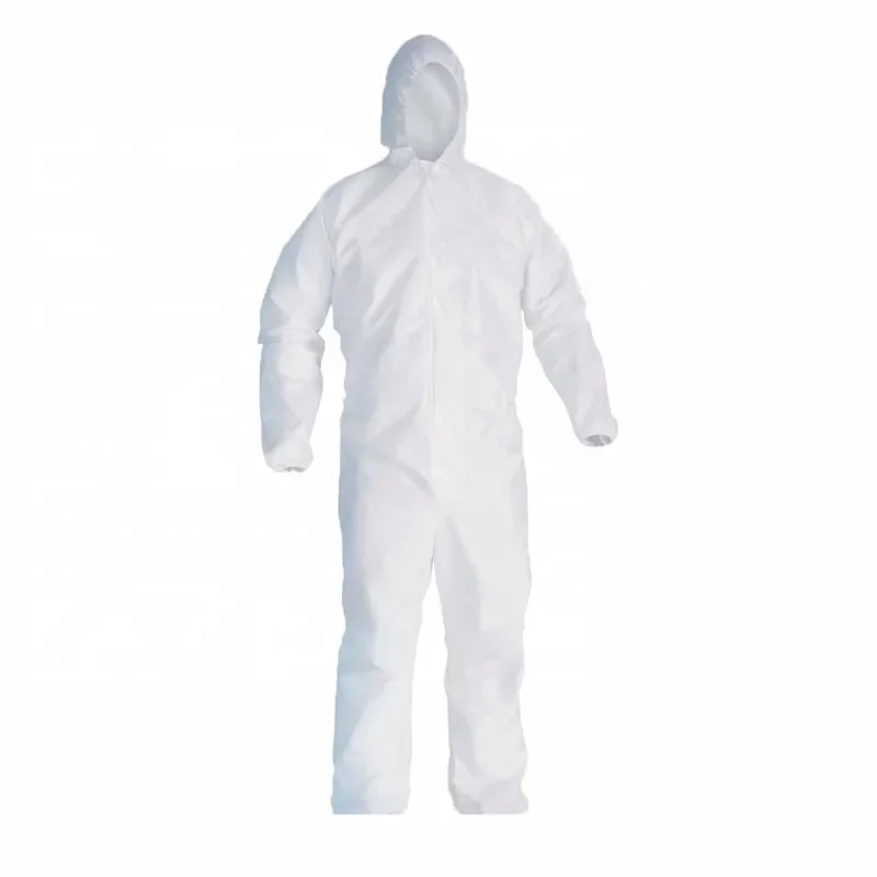Wholesale Chemical Protection Gown Suit Antistatic Ppes Sms Isolation Coverall Tyvek Hazmat Suit Disposable Coveralls