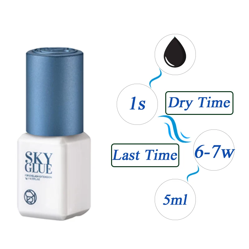 Korea super sky s+ Private label eyelash extension odm oem Eyelash fast dry adhesive