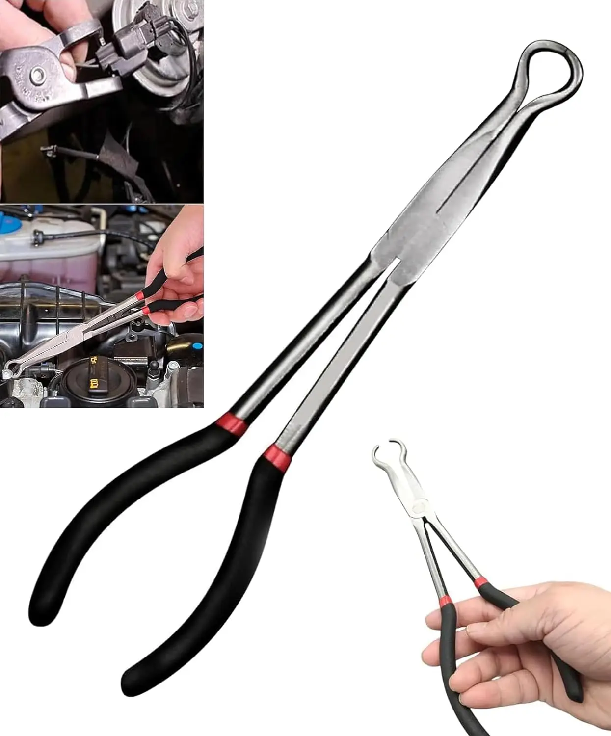 Radiator Hose Clamp Pliers Automotive - Long Spark Plug Removal Pliers for Electrical Connectors