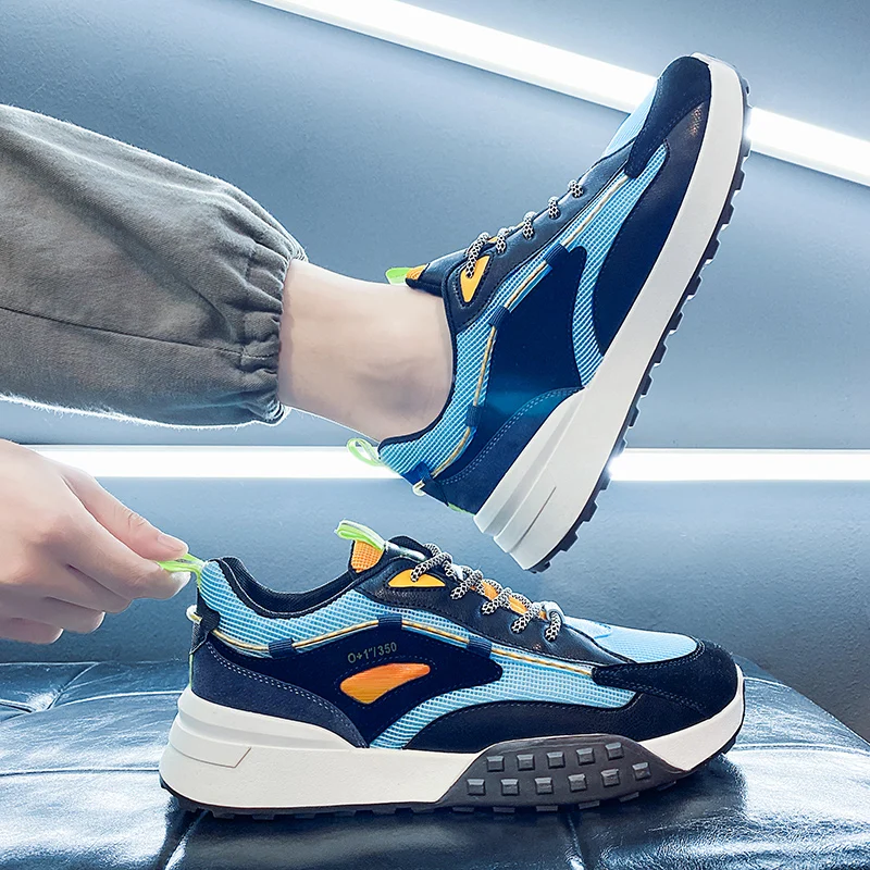 New 2021 Rubber Blend material  Fashion Comfortable New Trend Mens Running Walking Hiking Style Shoes