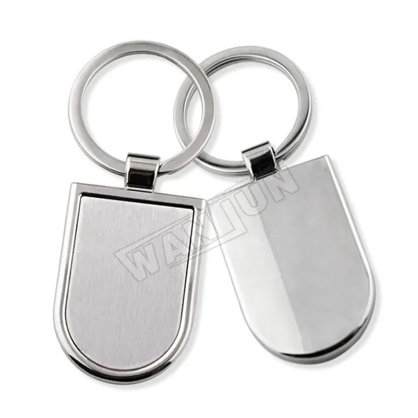 High quality supplier professional wholesale custom logo blank silver metal key chains