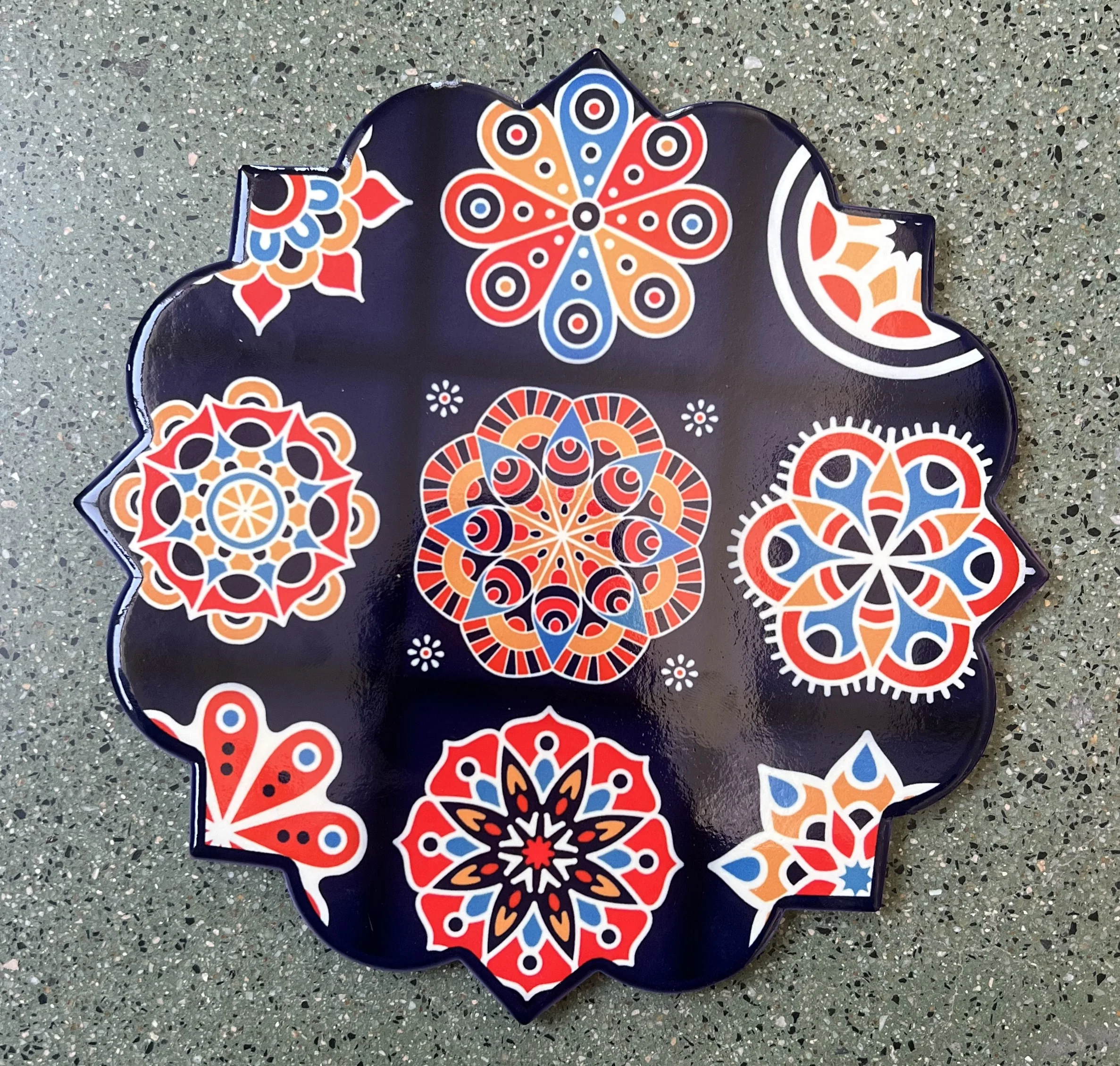 OEM dining table cheese ceramic trivet hot pot plate mats & pads kitchen placemats and Custom Fridge magnets