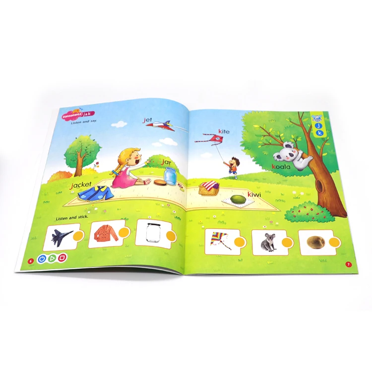 Custom preschool children English book for beginner student text book printing