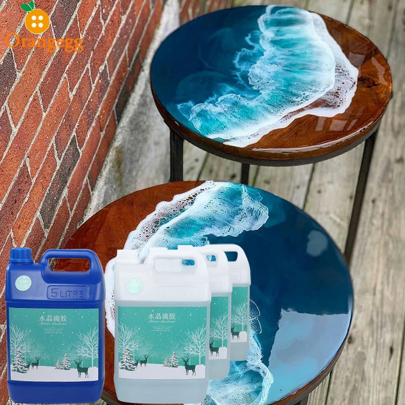 Orangegg Liquid Diy Mold Filling Glue High Clear And Transparent Epoxy Resin Ab Glue Crystal Transparent Ab Drop Adhesive