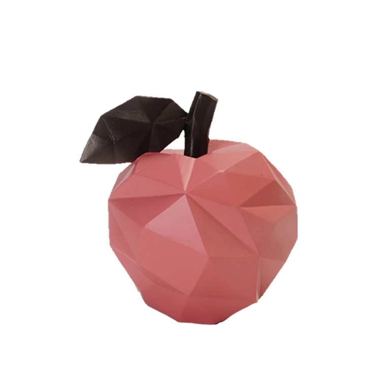 
Resin home decorations geometric resin figurines apple 
