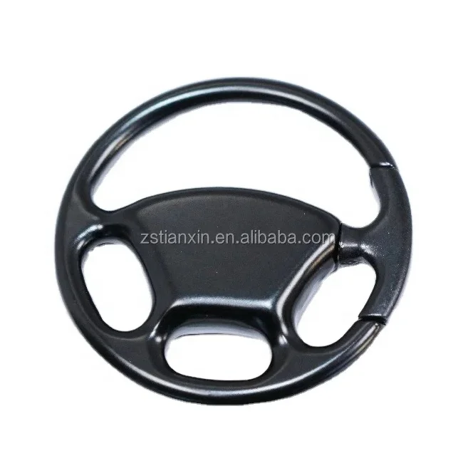 Custom logo mini Car Steering Wheel emblem for promotional Keychain