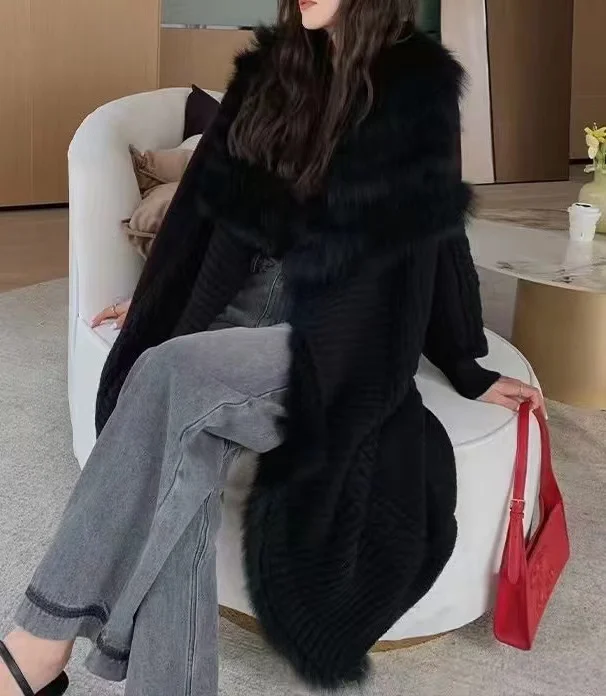 customized streetwear high fashion Cashmere Wool Blended  outerwear Luxury  Women Long real woolen coats