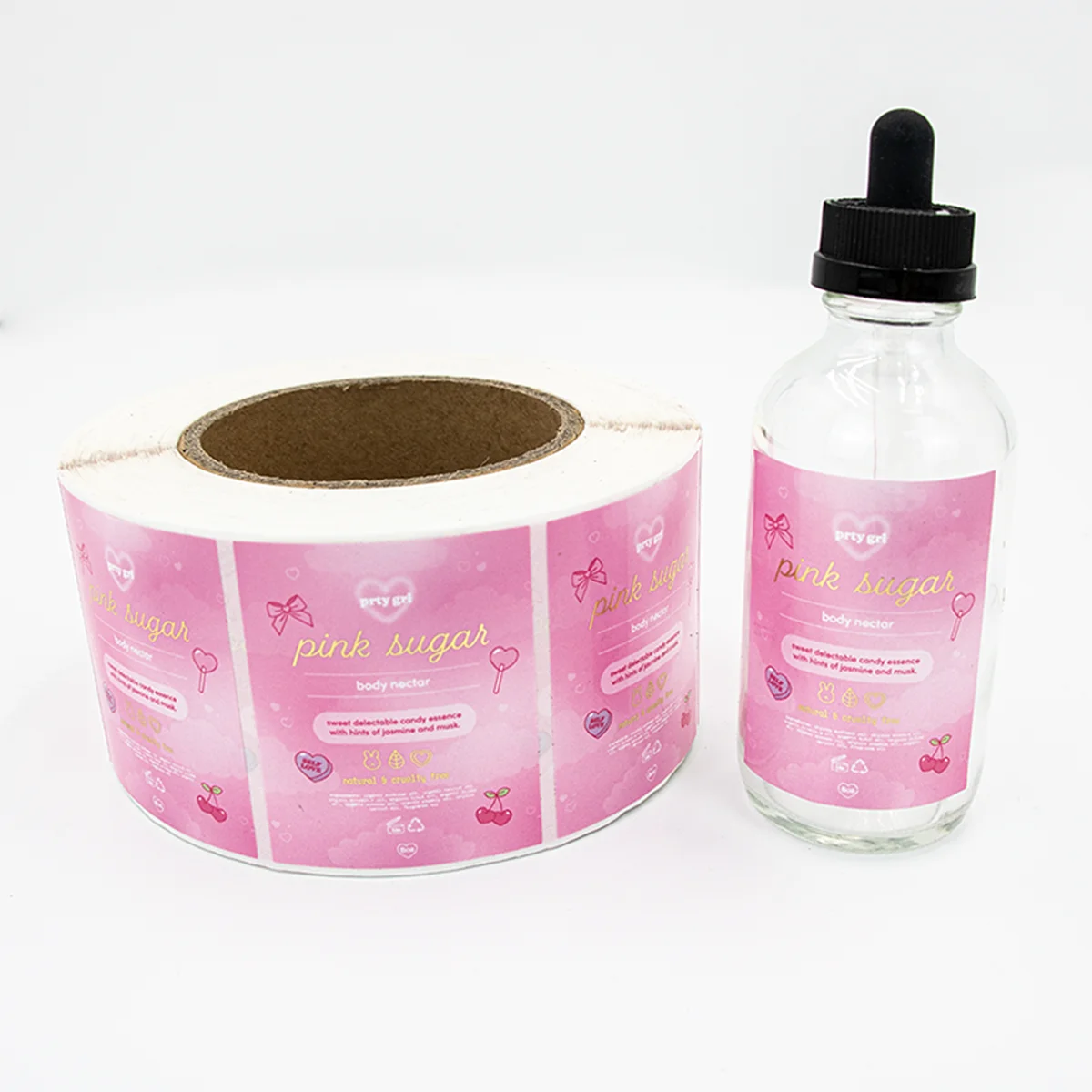 custom vinyl adhesive personalized business printing bar code paper self adhesive hair oil product sticker labels