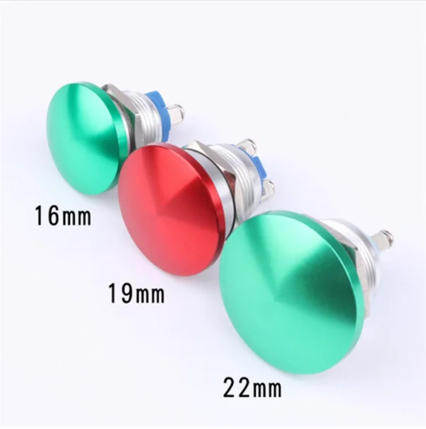 Mushroom head metal button switch Umbrella type switch Large button waterproof switch