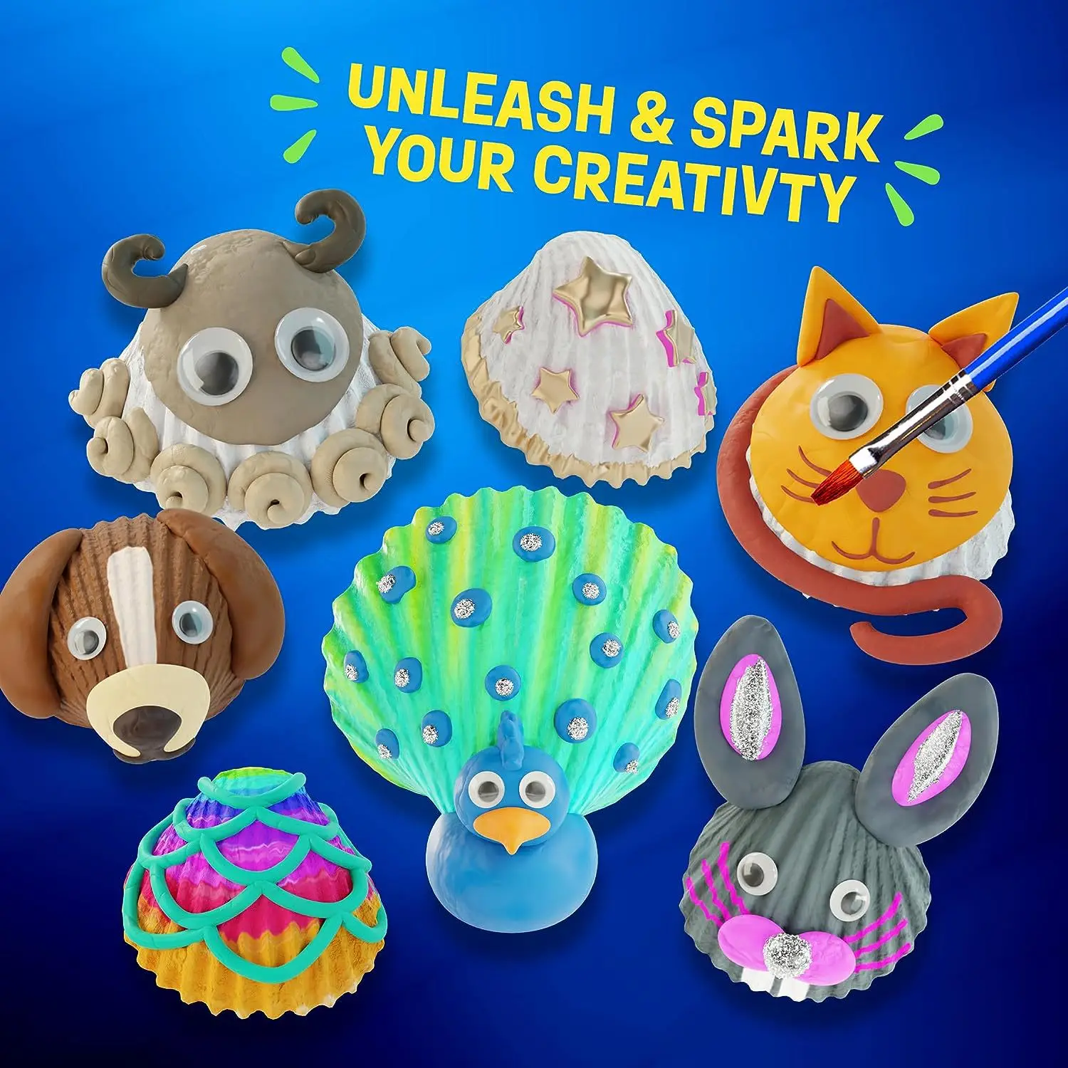 Kids Sea Shell Painting Kit Arts Crafts Gifts for Boys and Girls Easter Craft Activities Kits Creative Art  Gift Toys for kids