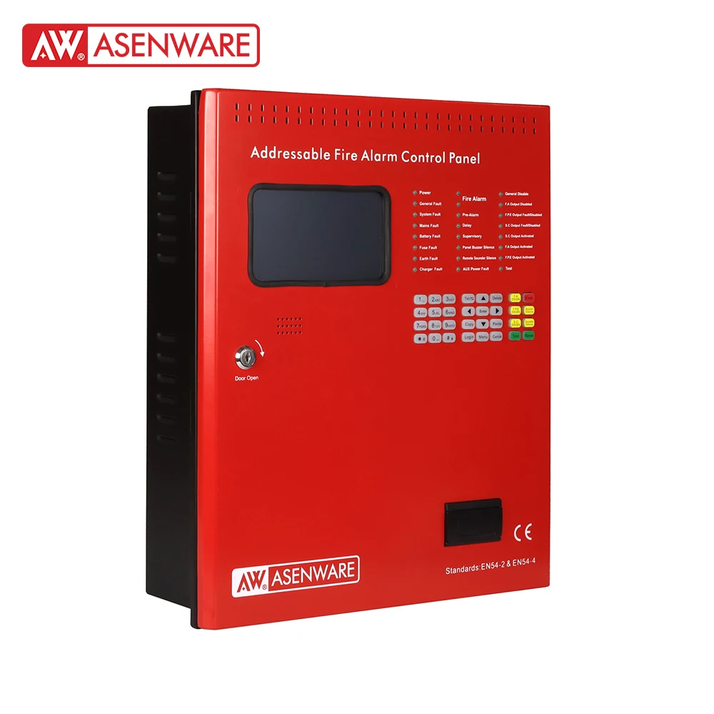 Manufacture LCD Screen GSM Wireless Addressable Fire Alarm System Control Panel