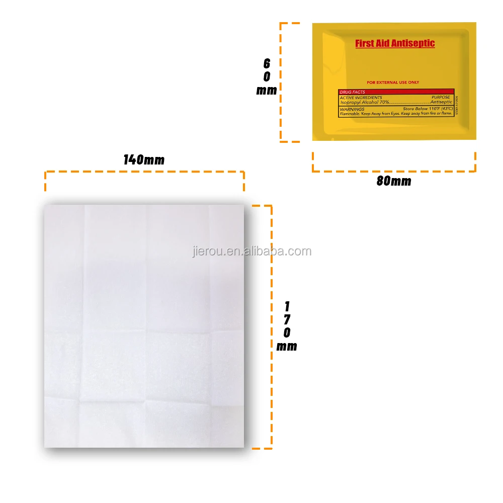 Individually Wrapped Customized Antibacterial Wet Tissue Wipes