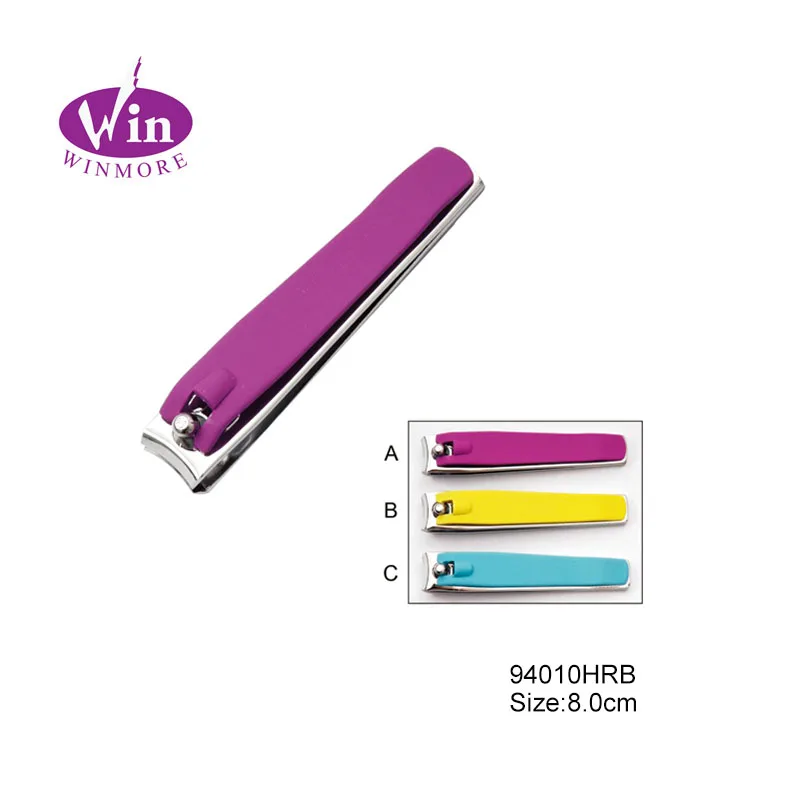 pedicure toe nail clipper nail cutter with electronic coating rubberized painting with silicone cover