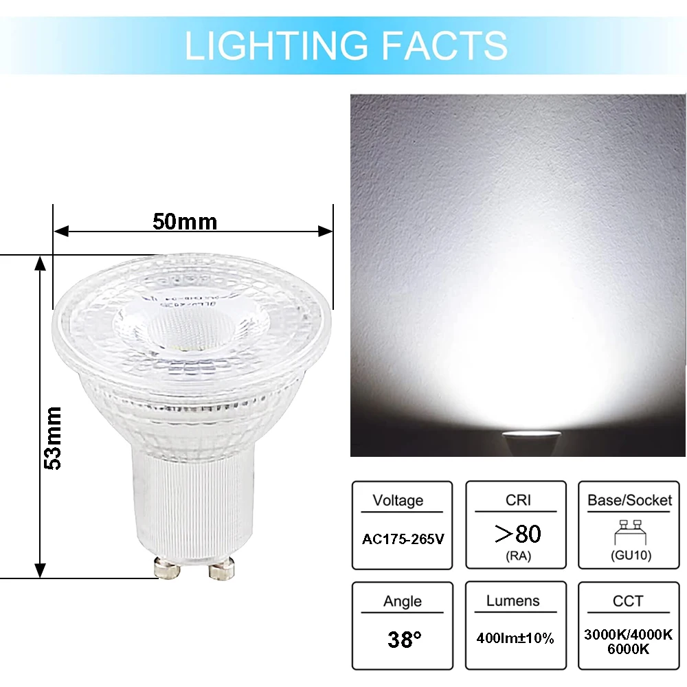High Efficiency Professional Design Commercial Lighting GU10 led bulb Led GU10 Spot light GU10 Spotlight