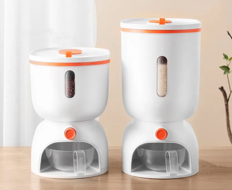 airtight plastic grain cereal food dispensers box rice storage container containers dispenser with  measuring Cup