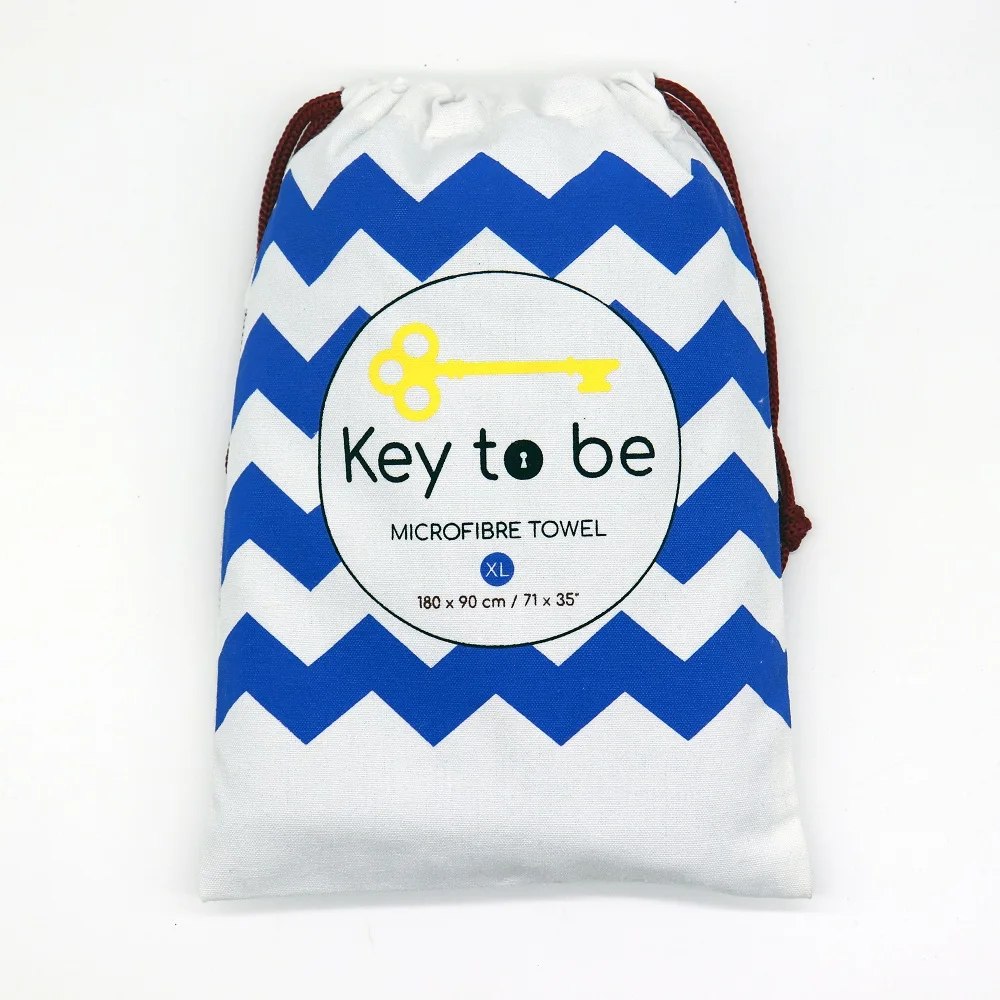 
Custom Digital Printing Microfiber Travel Sports Camping Bag Towel With Drawstring Bag 