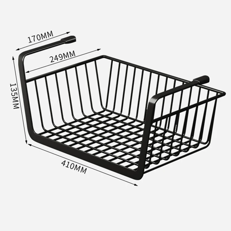 Hot Selling Wall Mounted Metal Kitchen Cabinet Accessories Organizing Shelf Storage Hanging Basket