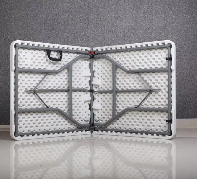 Portable Outdoor Garden Furniture  Bbq Camping Picnic Folding Table White Rectangular Plastic Kitchen