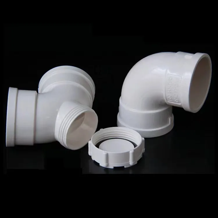 Прямая поставка Dn50 PVC-U дренаж 90 градусов локтевые фитинги индивидуальные дренажные