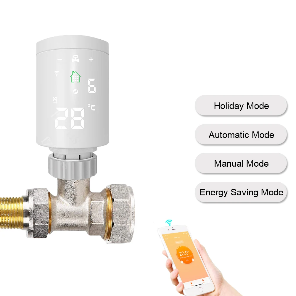 Tuya WIFI thermostatic radiator valve heater TRV voice control and Alexa