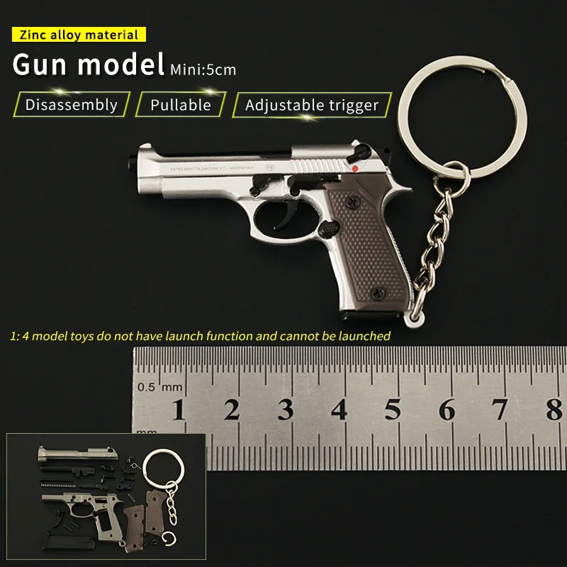 7 см 1/3 модель 1:4 пистолеты BERETTA 92F брелки подарок кулон ювелирные изделия Беретта гель бластер металлические