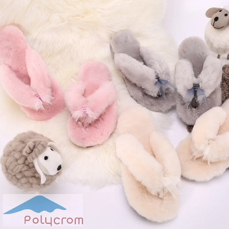 
Thermal Anti-Slippery Sole Women Slippers Sheepskin Slippers Soft And Warm Winter Indoor Shoes 
