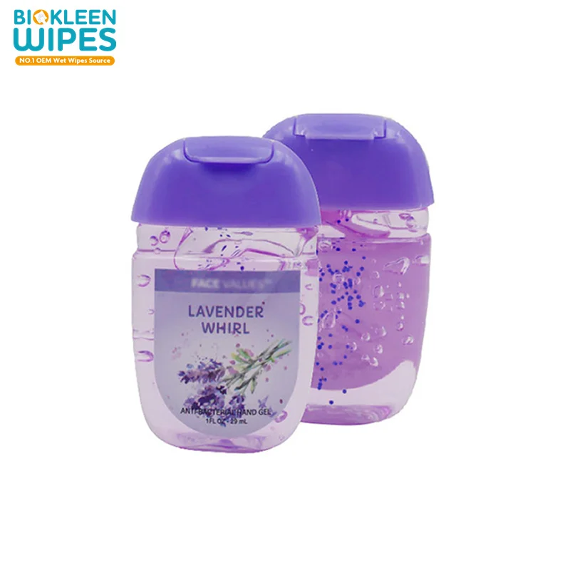 Biokleen Custom Free Sample Anti-Bacterial Hand Gels Kids Hand Sanitizer Travel Size Keychain Carriers