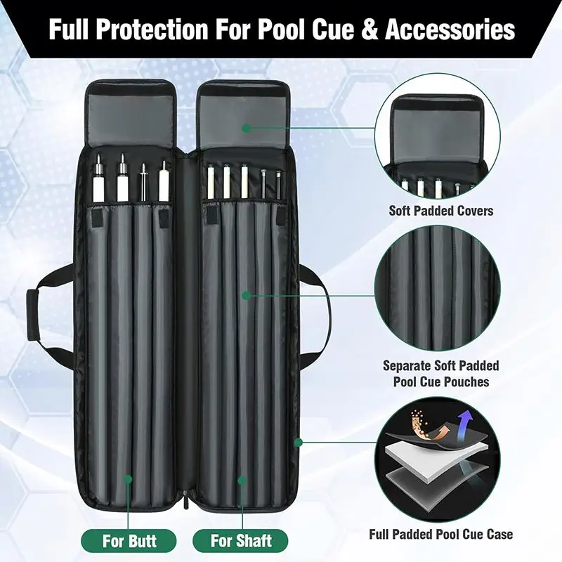 FREE SAMPLE Customizable Professional Snooker & Billiard Cue Sticks Bag Other Billiard Products Pool Cue Bag
