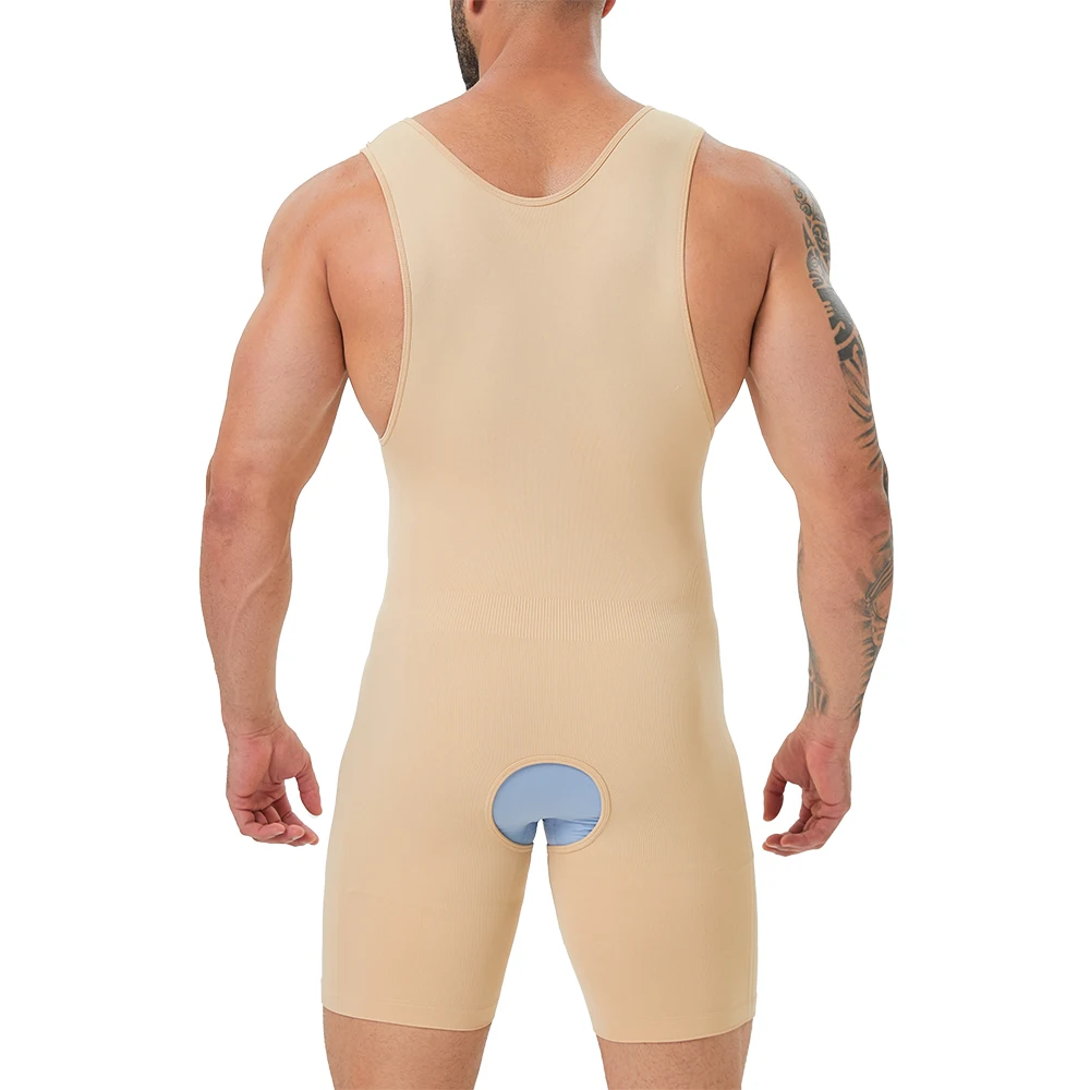 Mens Slimming Body Shaper Fajas Para Hombre Seamless Shapewear Jumpsuits Shorts Full Body Shaper For Men