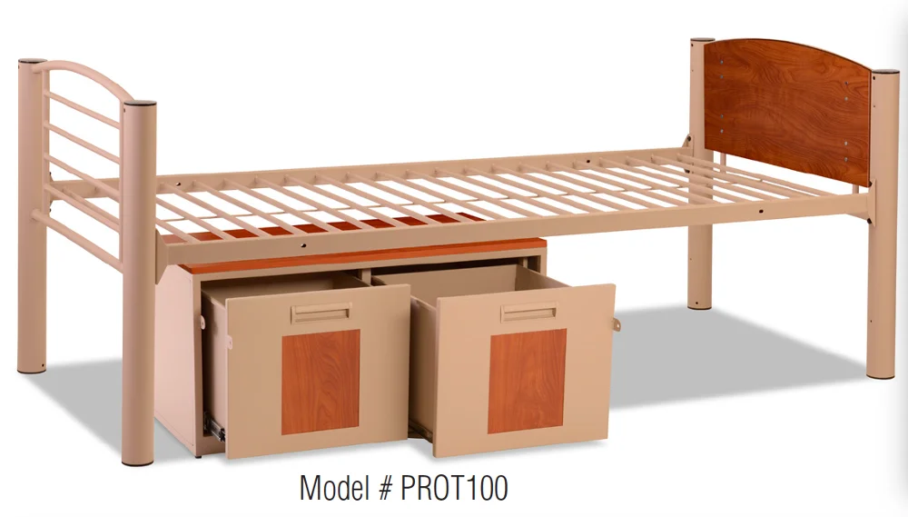 durable cheap single Twin size steel bunk bed frame jail metal bunk bed