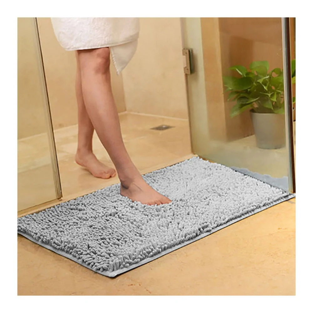 Моющиеся впитывающие цветные хлопковые нескользящие коврики из микрофибры для ванной, толстые коврики для ванной 50x80 60*90