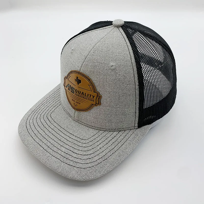 Hot Sale Richardson 112 Customize 6 Panel Cotton Trucker Caps Custom Leather Patch Trucker Hats