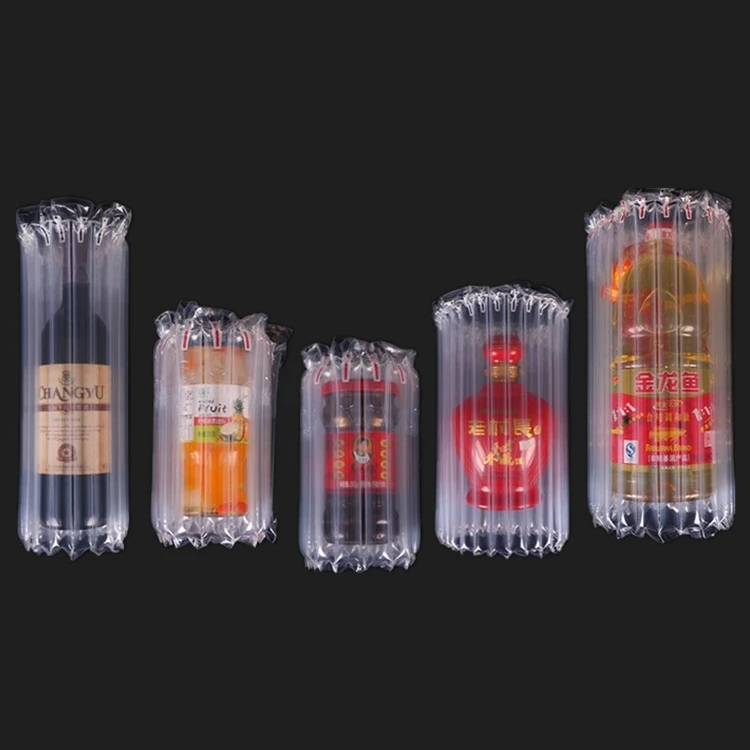 750ml Red wine Air column Balloon Inflatable packaging Roll film falling protection Buffer Bubble fruit olive oil cup bottle