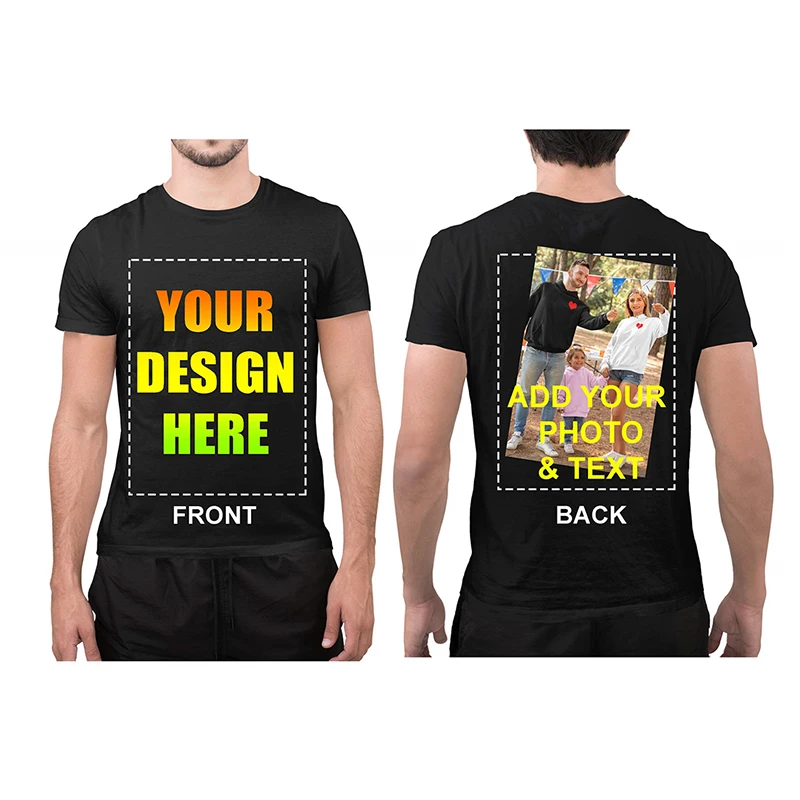 Custom Clothing Manufacturers Dropshipping Short Sleeve T-shirt Print 100% Cotton Unisex Custom T Shirt Printing