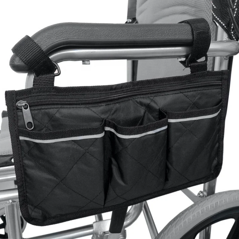 Custom Walker Wheelchair carry Bag Electronic Scooter Bag Travel Armrest Side Stroller Organizer Bag