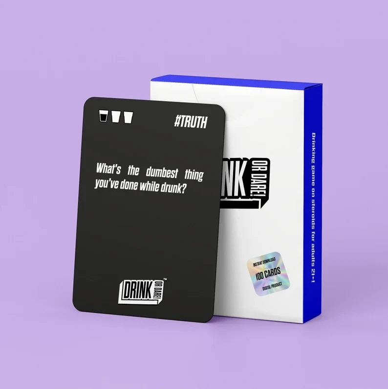 Amazon hot sale custom full design print adult party drinking board game playing cards printing