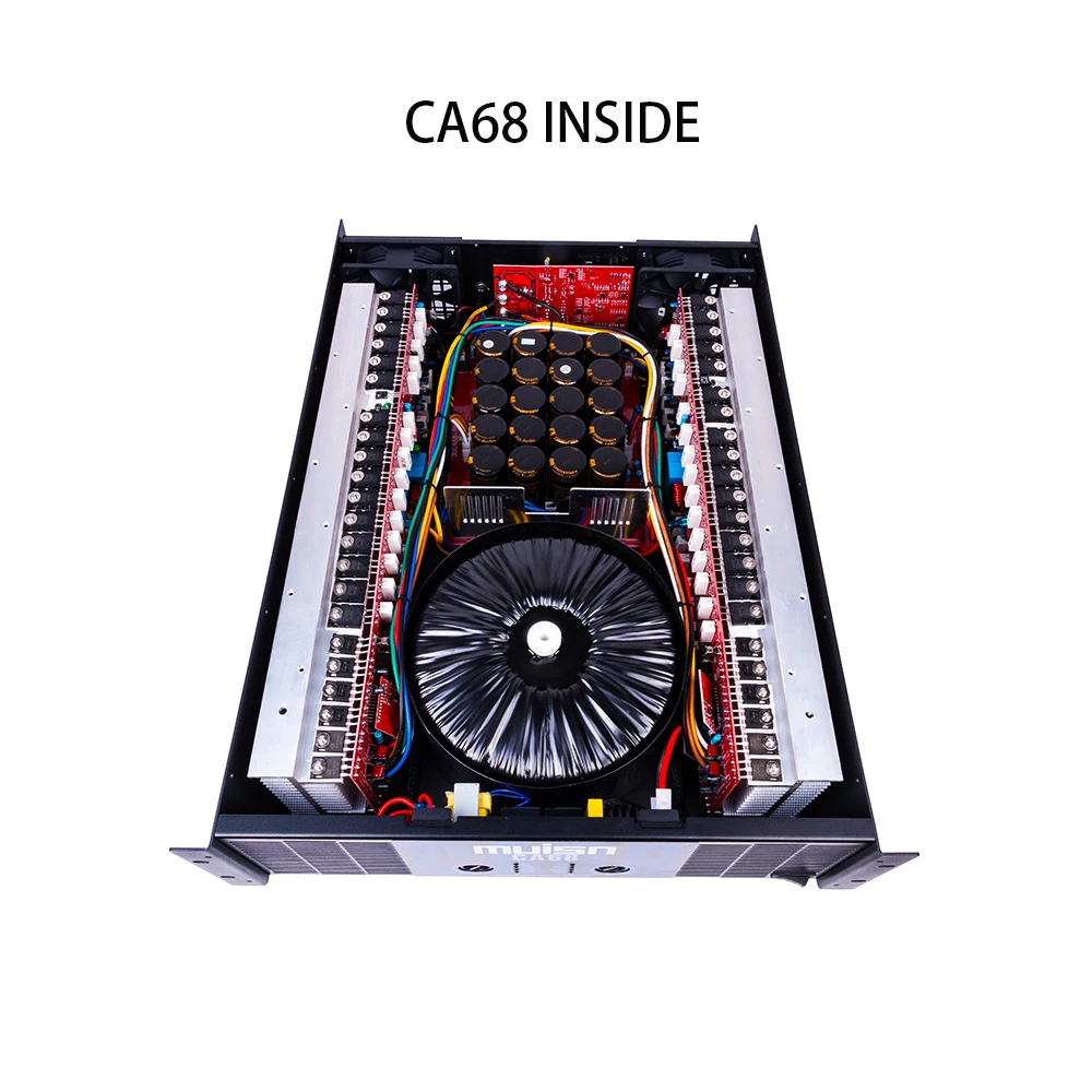 CA68 Professional Class H Audio Power Amplifier High Power Stable 2ohm 2*1600W Power Amplifier For Karaoke