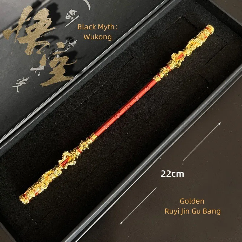 Черный Миф: Wukong металлический Ruyi Jin Gu Bang 22 см игрушечная фигурка Золотая Дубина Коллекция игр настольная комната украшения