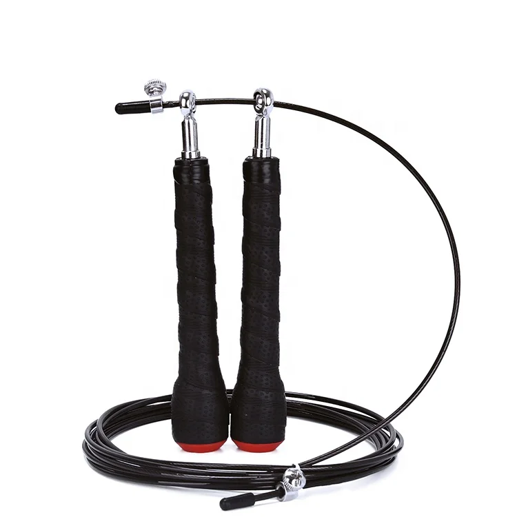 3M long Skipping  Rope  with Sweatband  handles pvc coated cable wire anti-slip speed aerobic exercise jump rope