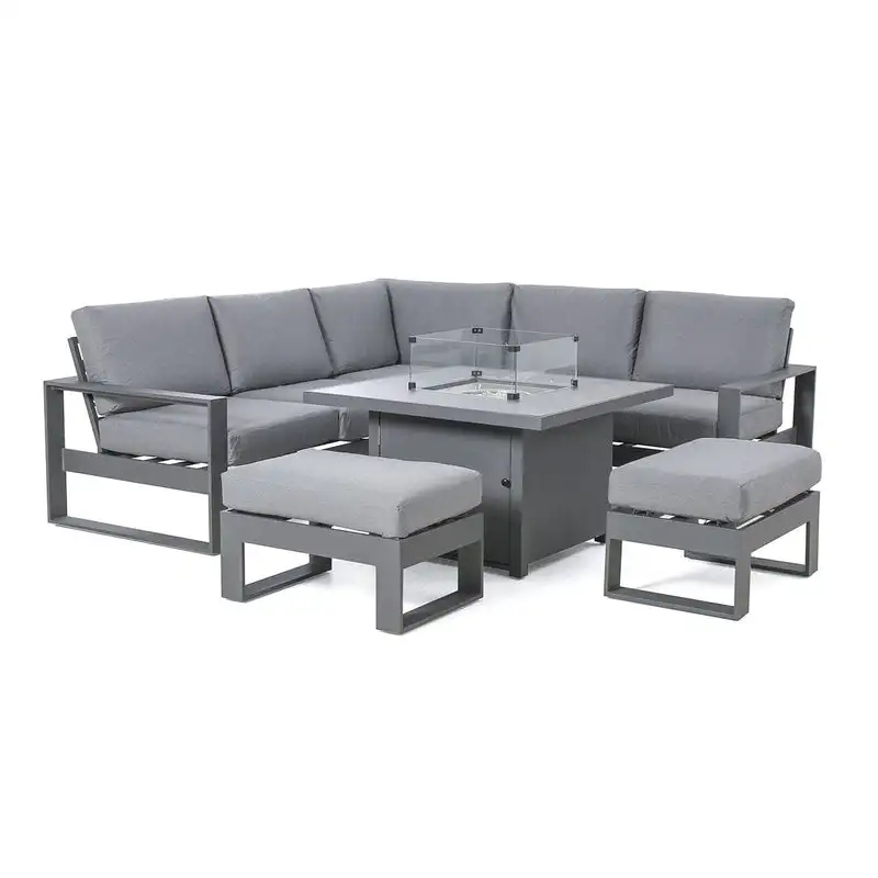2023 year new design corner sofa and chair Modern Garden furniture set Outdoor alu set
