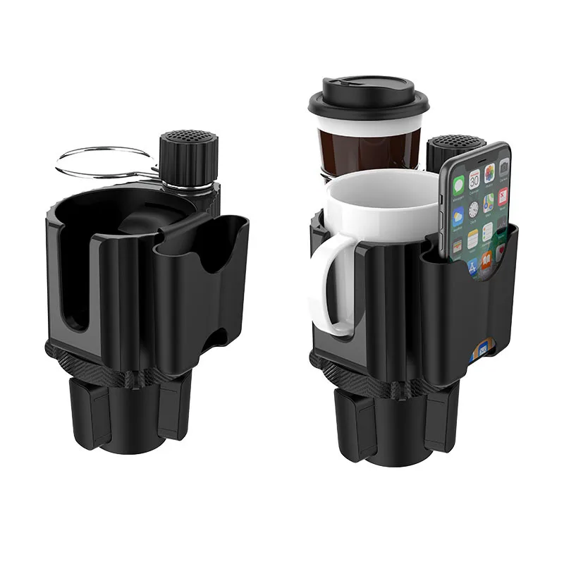 2 in 1 Multi function Universal Insert Car Cup Holder Ex pander Adapter 360 Rotating Adjustable Base to Hold Storage Rack coffee